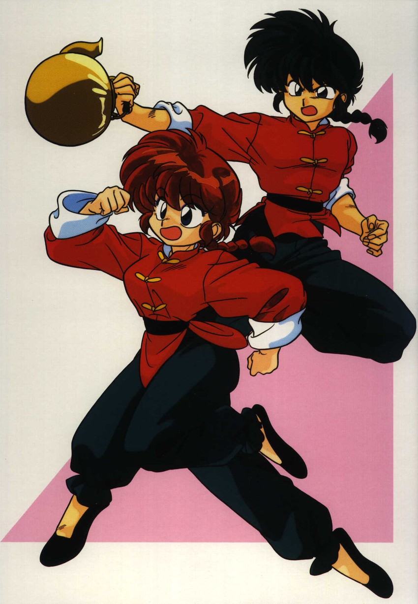ranma-chan and saotome ranma (ranma 1/2) drawn by nakajima_atsuko