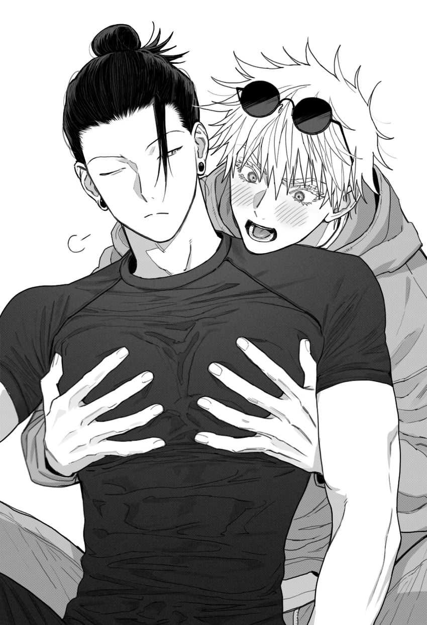 gojou satoru and getou suguru (jujutsu kaisen) drawn by ggss_cc