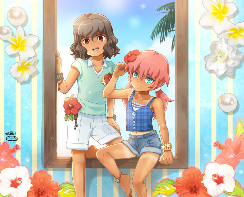 kirino ranmaru and shindou takuto (inazuma eleven and 1 more) drawn by mizuhara_aki