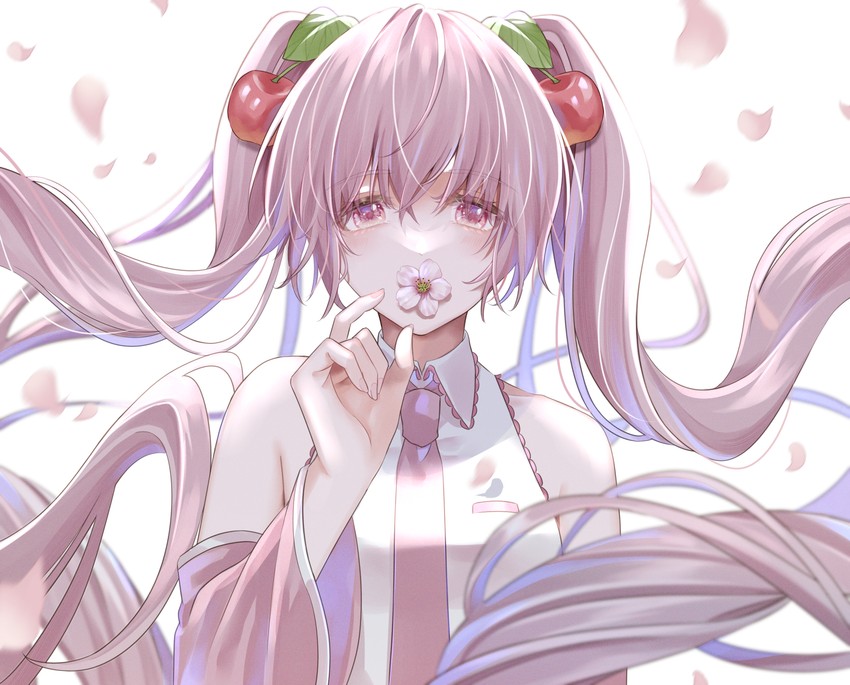 hatsune miku and sakura miku (vocaloid) drawn by azaka_(rionrita)