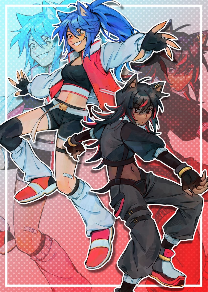sonic the hedgehog and shadow the hedgehog (sonic and 1 more) drawn by goomyloid