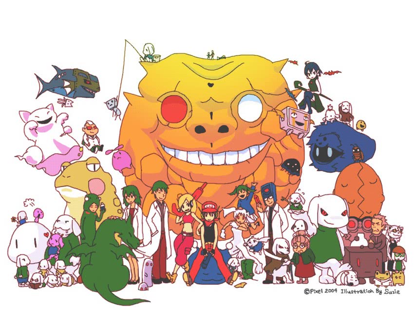 curly brace, quote, misery, mimiga, sakamoto sue, and 21 more (cave story)