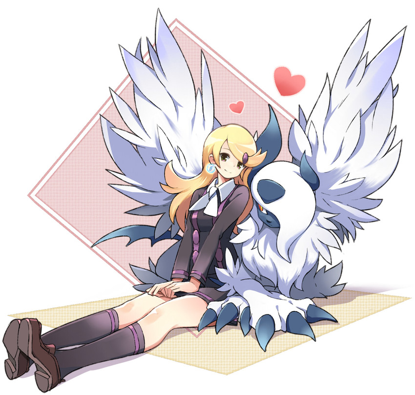 absol, mega absol, ace trainer, and astrid (pokemon and 1 more) drawn by tm_(hanamakisan)
