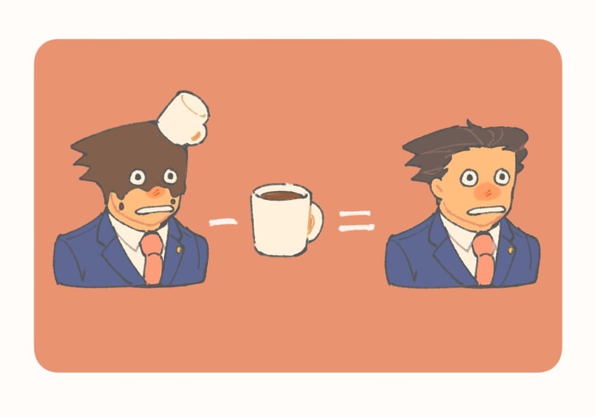 phoenix wright (ace attorney and 1 more) drawn by hiluta