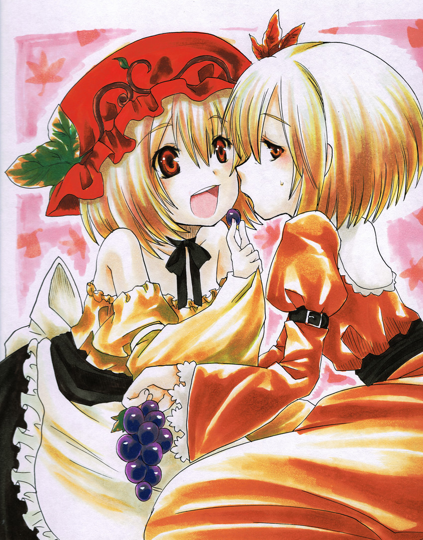 aki minoriko and aki shizuha (touhou) drawn by takahashi_kouta