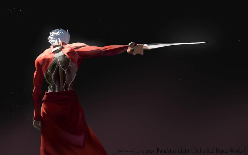 archer (fate and 2 more) drawn by warabimochi_ori