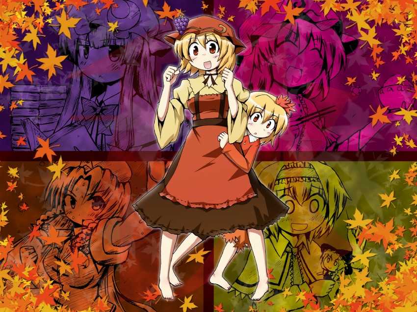 kirisame marisa, alice margatroid, patchouli knowledge, hong meiling, saigyouji yuyuko, and 2 more (touhou) drawn by kousei_(public_planet)