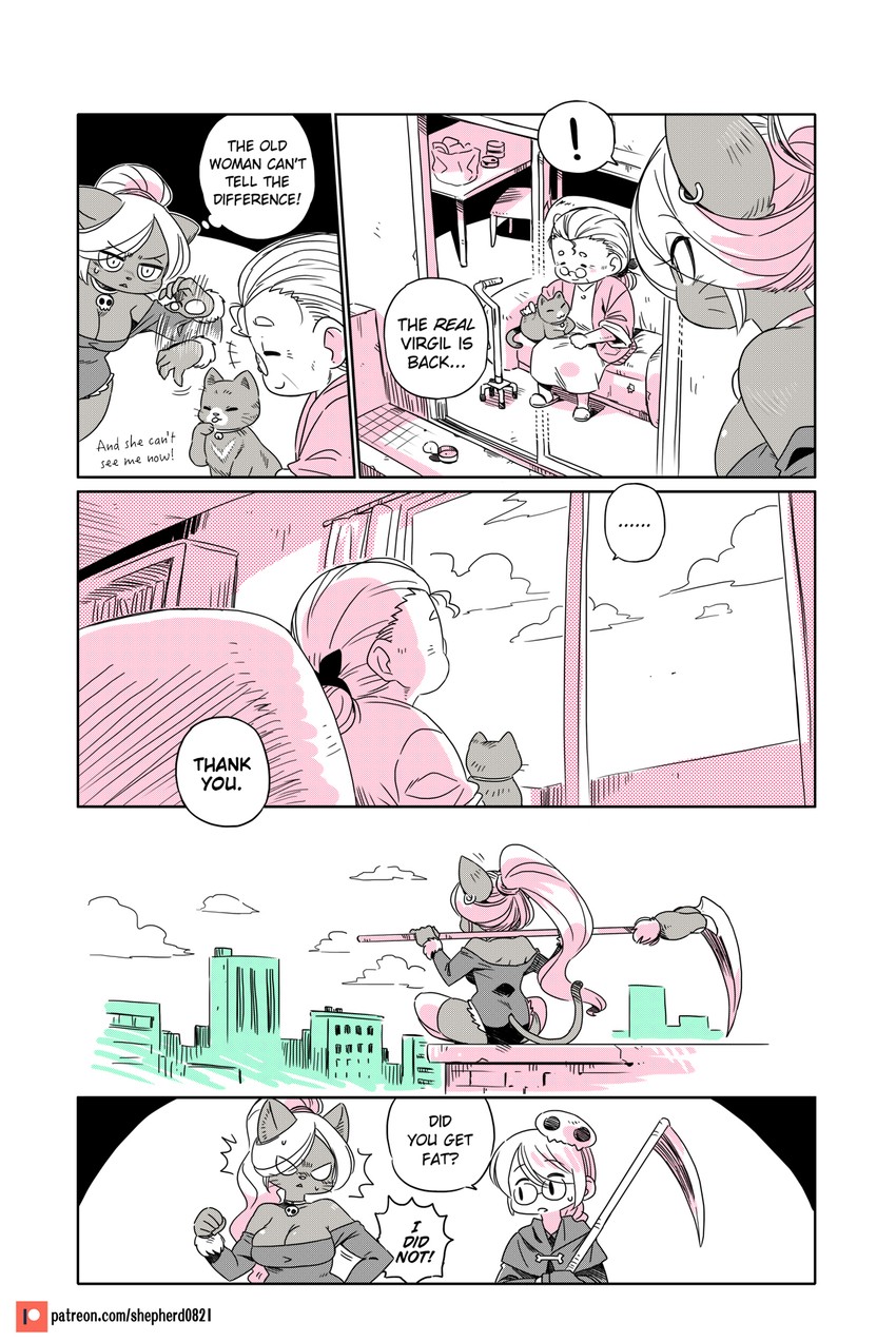 death, grim reaper, and kuro (modern mogal) drawn by shepherd0821