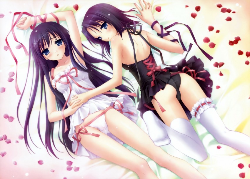kasuga sakurako and kasuga nadeshiko (garden) drawn by kanekiyo_miwa