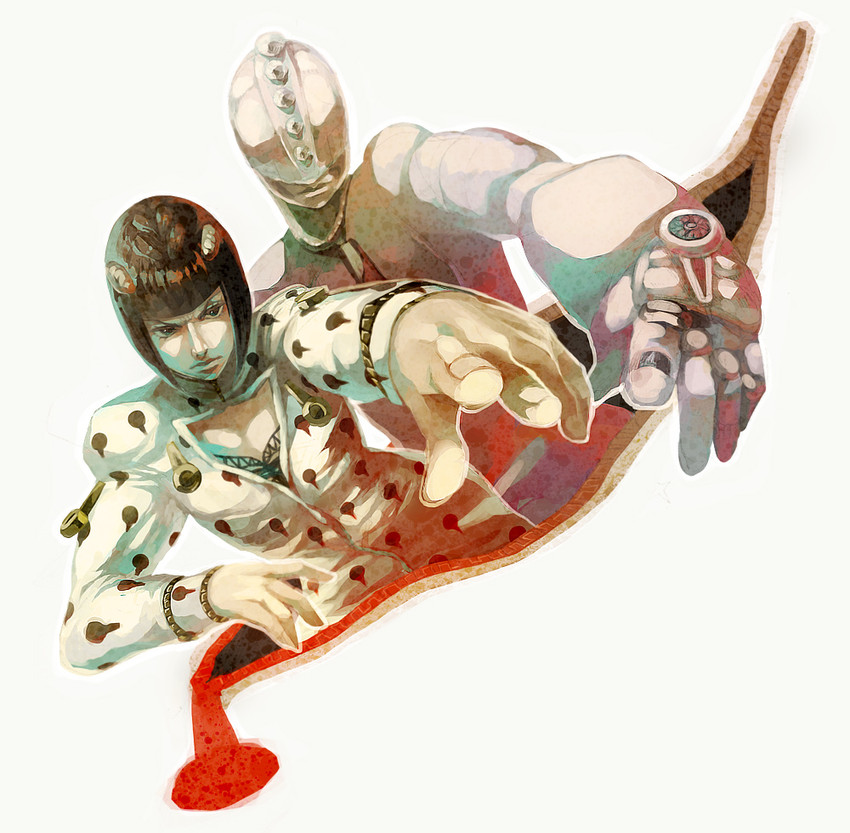 bruno bucciarati and sticky fingers (jojo no kimyou na bouken and 1 more) drawn by champi
