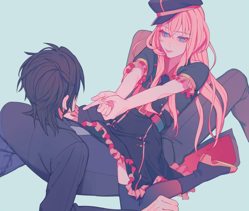 midare toushirou and shokudaikiri mitsutada (touken ranbu) drawn by aburage_(motimotigg20)
