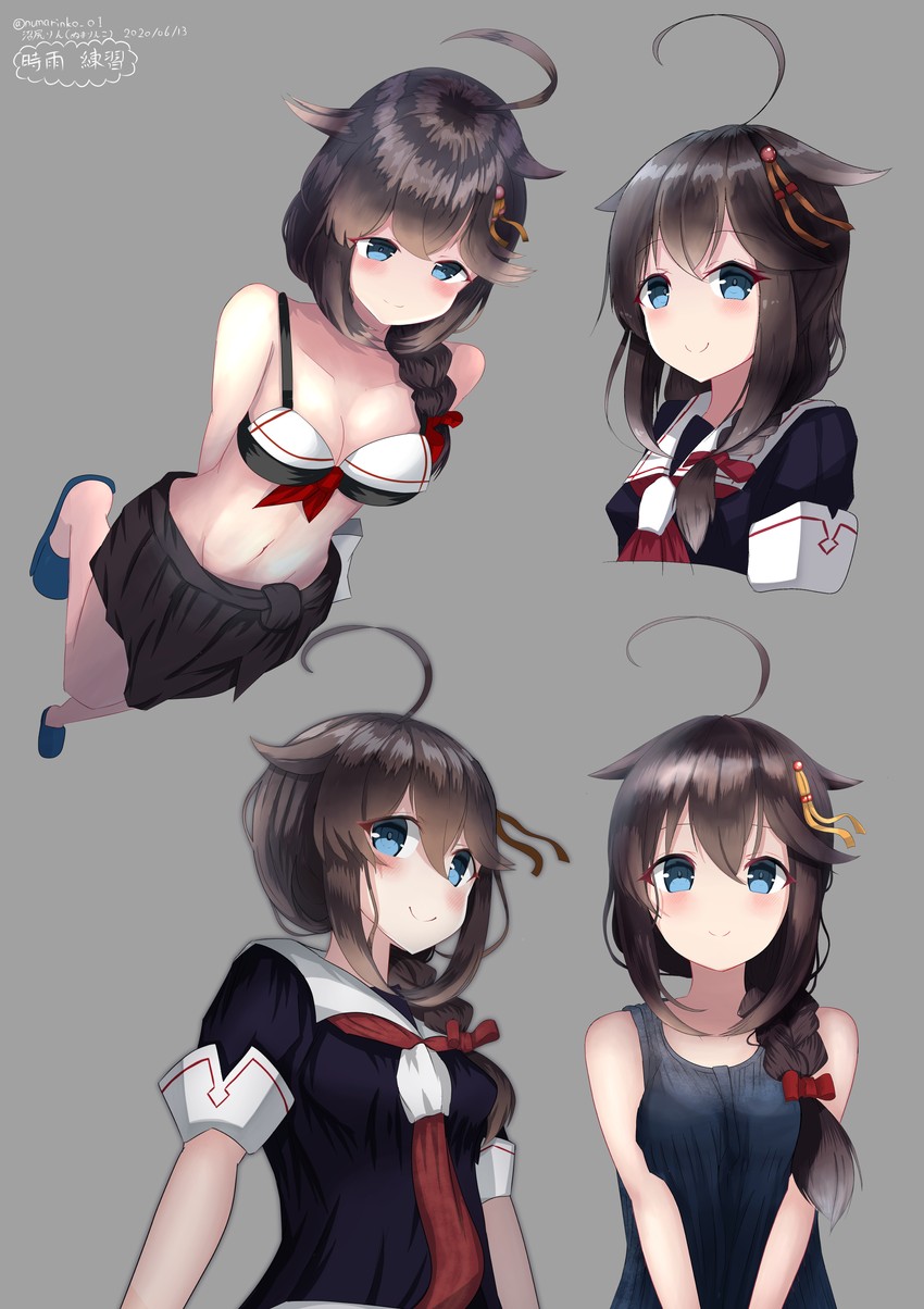 shigure and shigure kai ni (kantai collection) drawn by numarinko