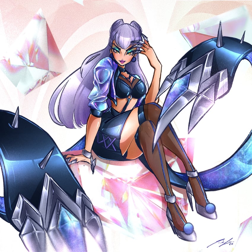 evelynn and k/da all out evelynn (league of legends) drawn by atheather