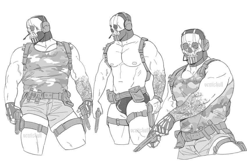 ghost (call of duty and 1 more) drawn by ives_navarro