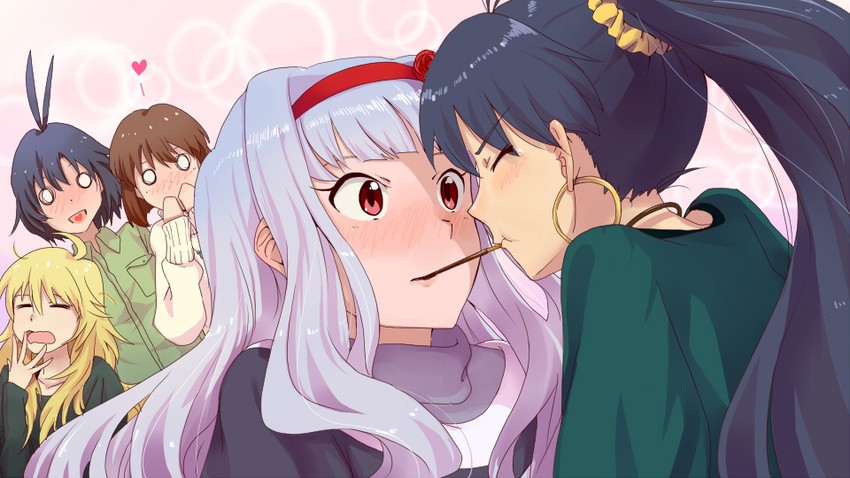 hoshii miki, kikuchi makoto, shijou takane, ganaha hibiki, and hagiwara yukiho (idolmaster) drawn by tokage_(seiga5989326)