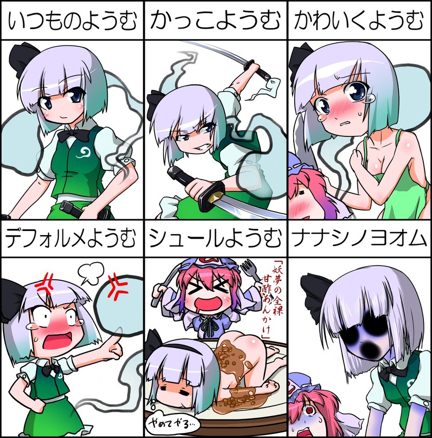 konpaku youmu and saigyouji yuyuko (touhou and 1 more) drawn by cinnamon_sabaku