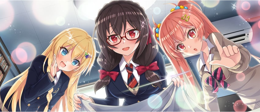 yunyun, iris, and erika (kono subarashii sekai ni shukufuku wo! and 1 more)