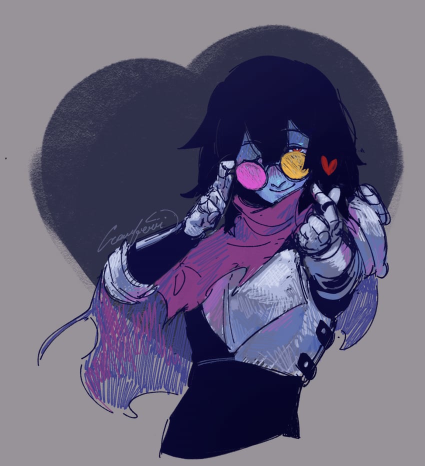 kris (deltarune) drawn by crowberri