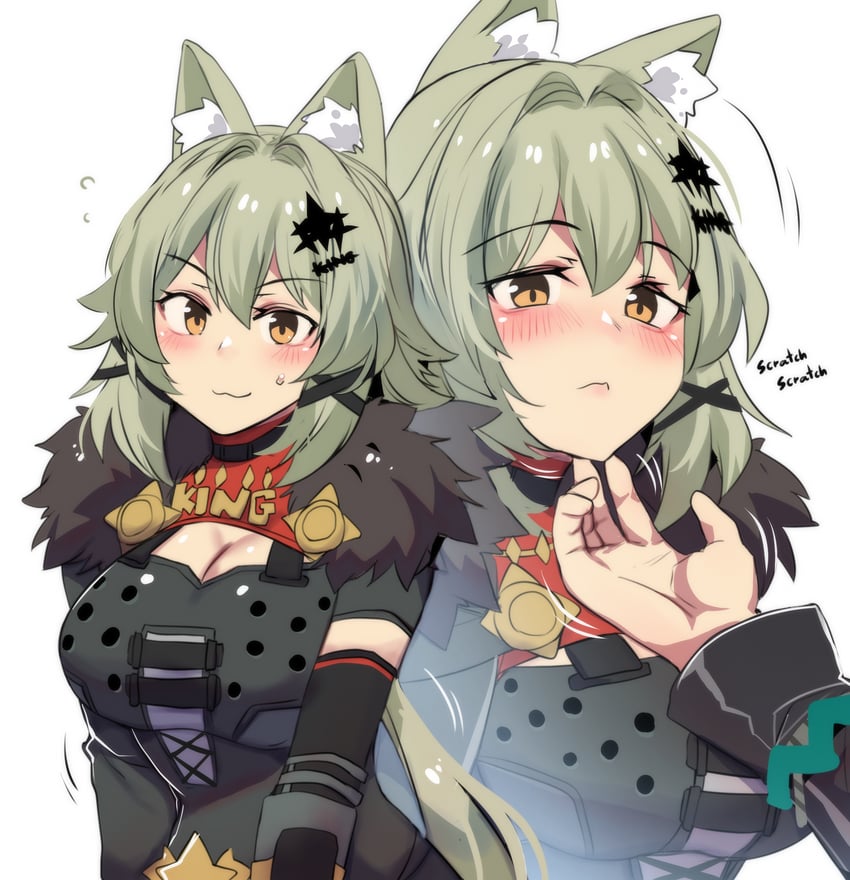 belle and caesar king (zenless zone zero) drawn by hinghoi