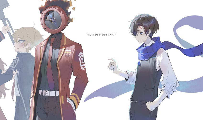 sinclair, dante, and demian (project moon and 1 more) drawn by maratang