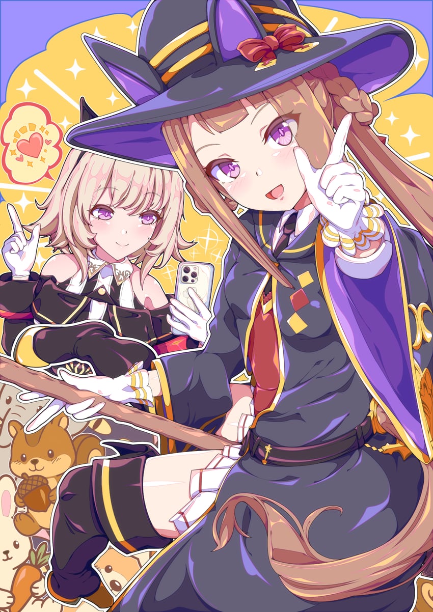 curren chan and sweep tosho (umamusume) drawn by kan_lee