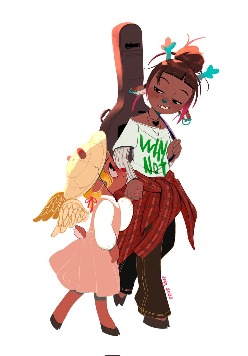 noelle holiday and december holiday (deltarune) drawn by deanne_go