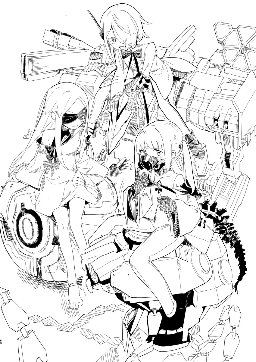 ein, sof, ohr, chesed, hod, and 1 more (blue archive) drawn by umiwashi