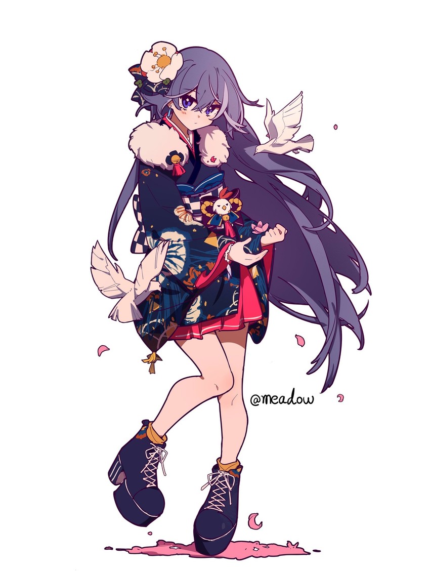 fu hua and jingwei (honkai and 1 more) drawn by meadow_(morphinecaca)