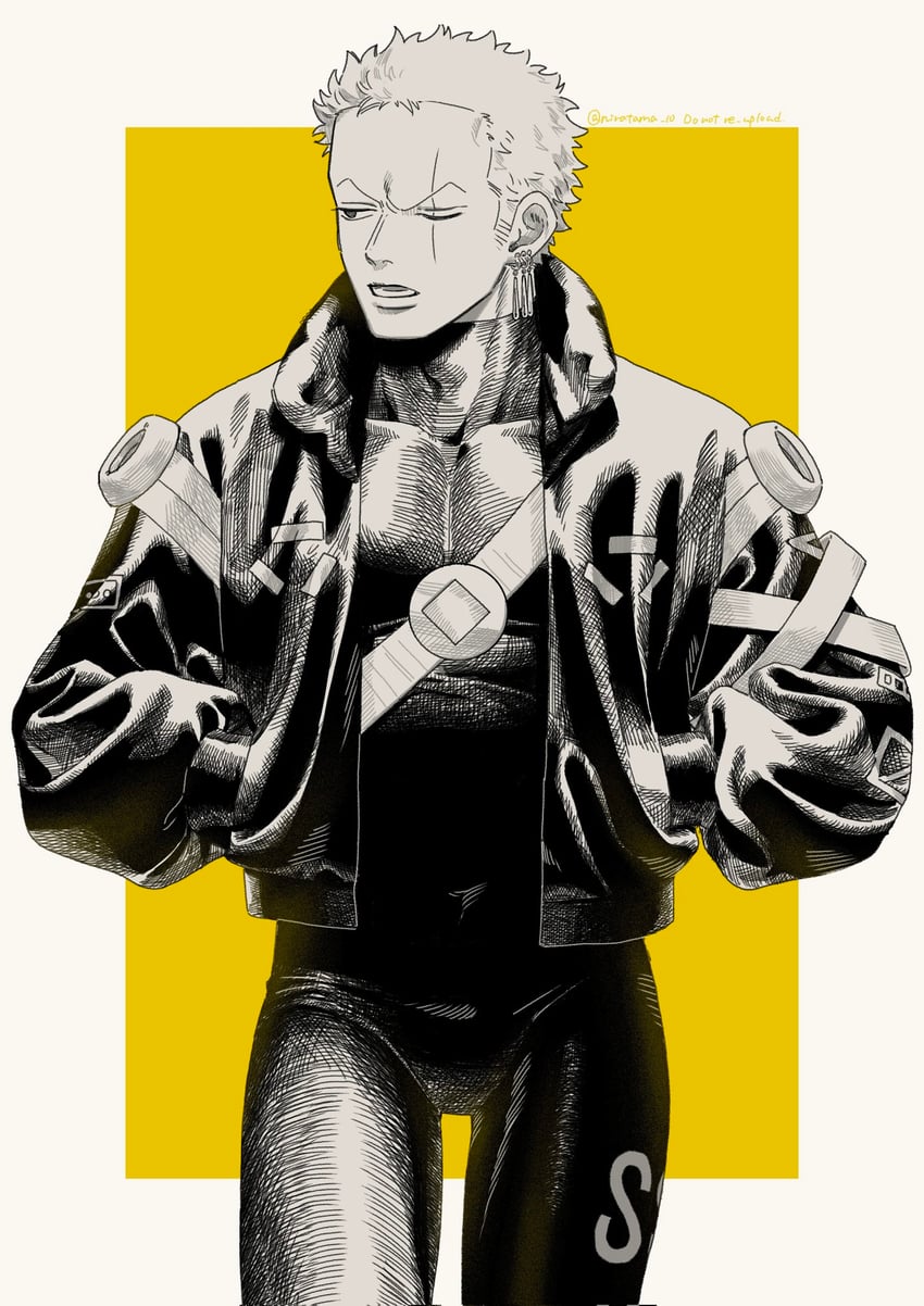 roronoa zoro (one piece) drawn by niratama_10