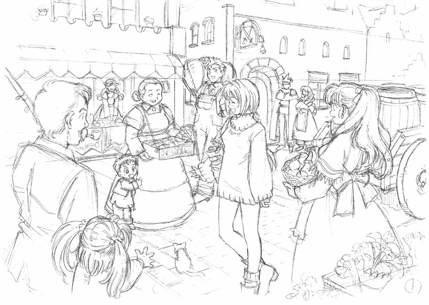 cornet espoir and kururu (marl kingdom and 1 more) drawn by ryoji_(nomura_ryouji)