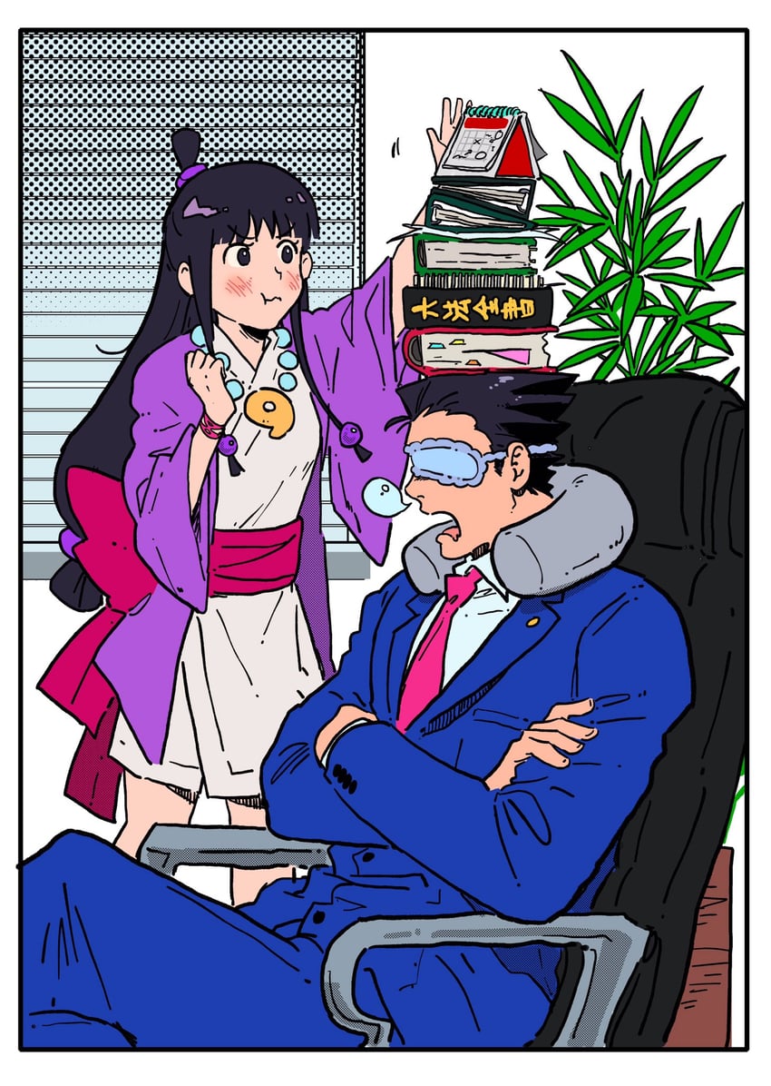 phoenix wright and maya fey (ace attorney) drawn by vivi95862484