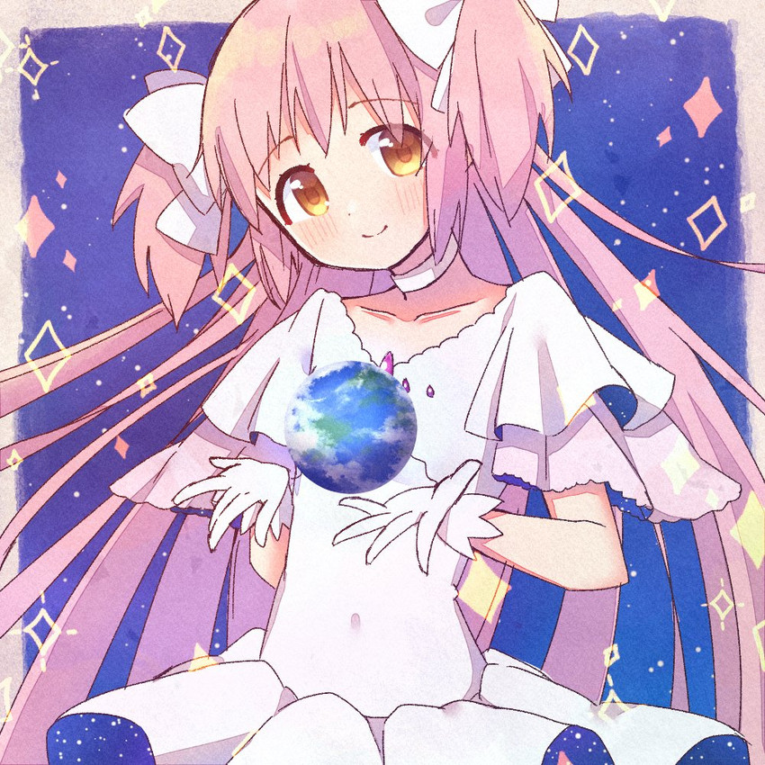 kaname madoka and ultimate madoka (mahou shoujo madoka magica) drawn by ruru_(rurumagi)