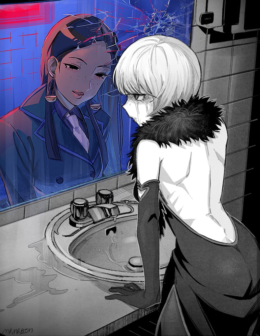 shih-na and calisto yew (ace attorney and 2 more) drawn by maro_(mrmrbim)