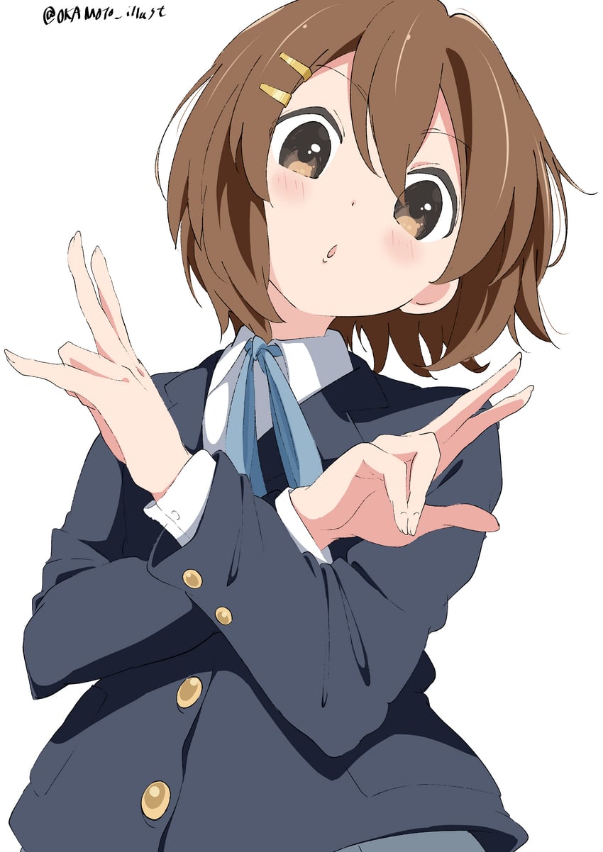 hirasawa yui (k-on!) drawn by white_gorilla_(okamoto)