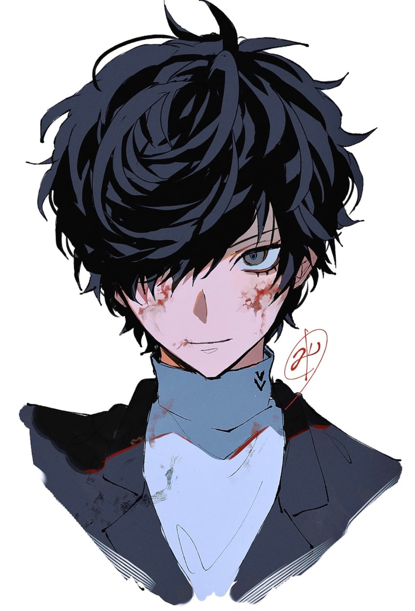 amamiya ren (persona and 1 more) drawn by zeka_(skzk_cm)
