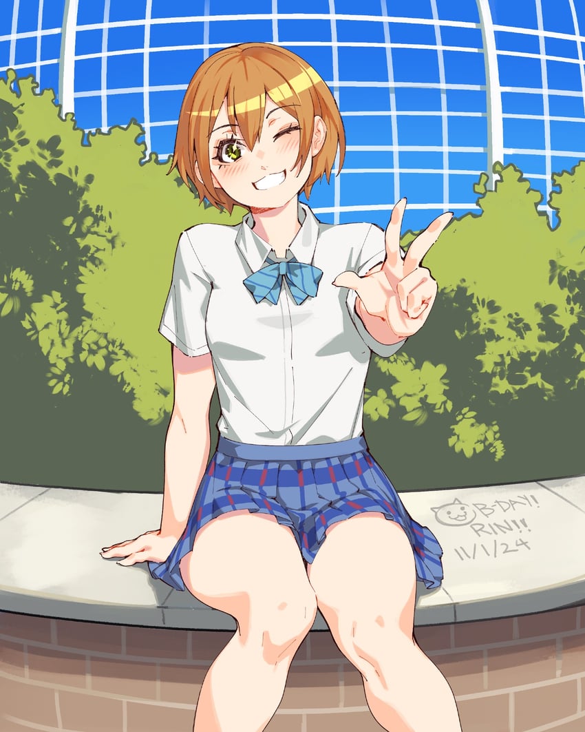 hoshizora rin (love live! and 1 more) drawn by toadsterz