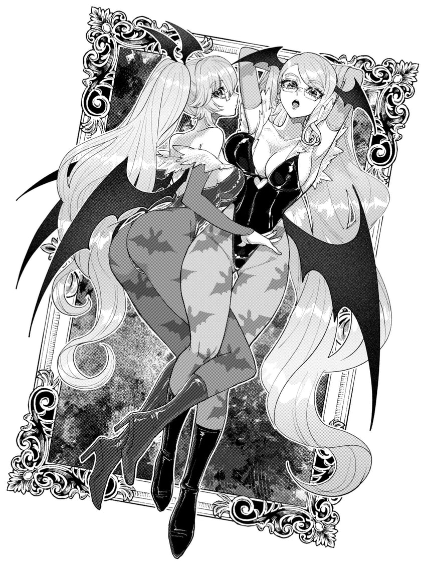 tamamo, morrigan aensland, lilith, and koyanskaya (fate and 2 more) drawn by onikudaisuki_x