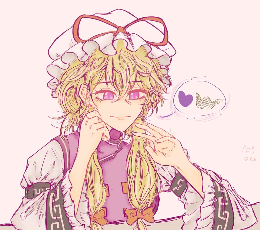 yakumo yukari and matara okina (touhou) drawn by hakuma_(hakuma_okyk)