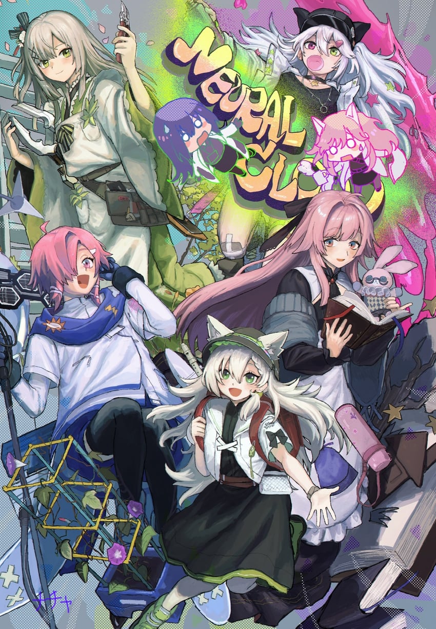 ksvk, persicaria, professor, female professor, sakuya, and 4 more (girls' frontline and 1 more) drawn by 5kpgte
