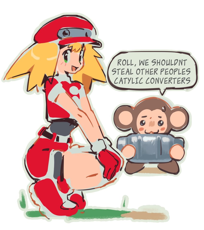roll caskett and data (mega man and 1 more) drawn by linesharkart