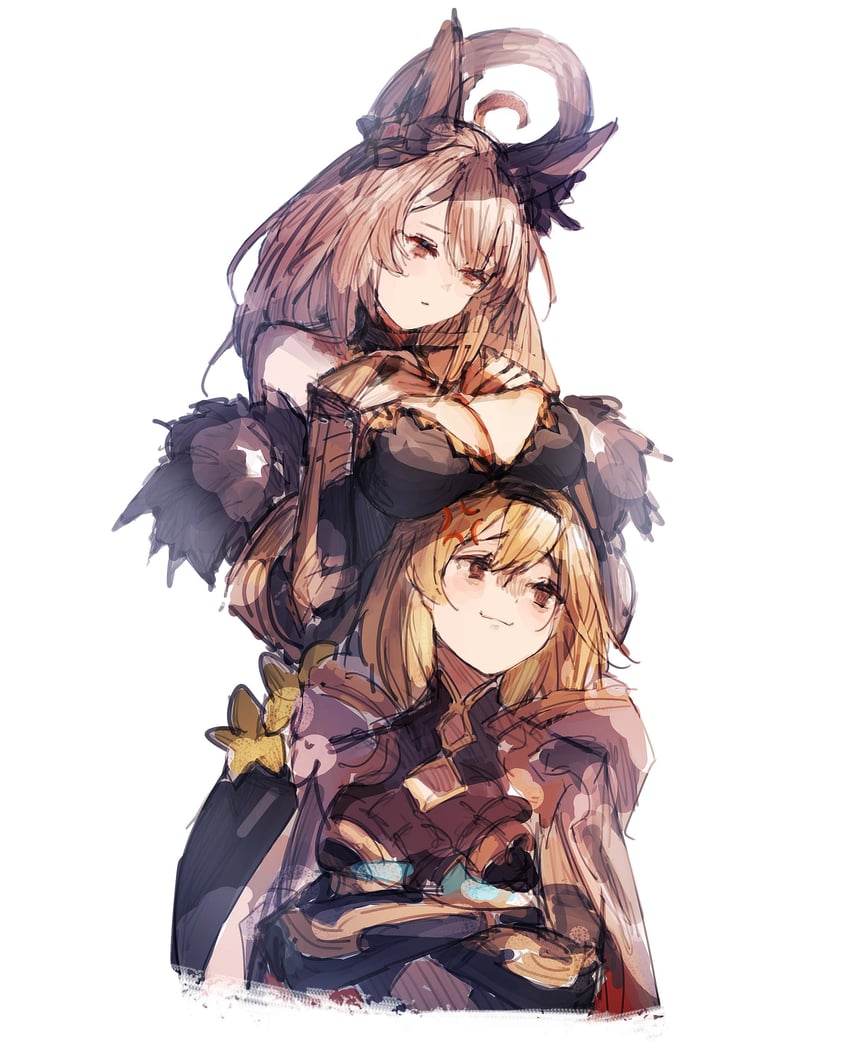 djeeta, conqueror of the eternals, and hecate (granblue fantasy) drawn by realpha