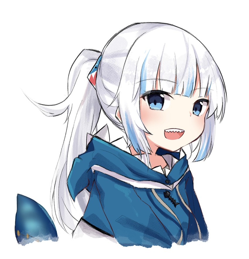 gawr gura (hololive and 1 more) drawn by narucchii