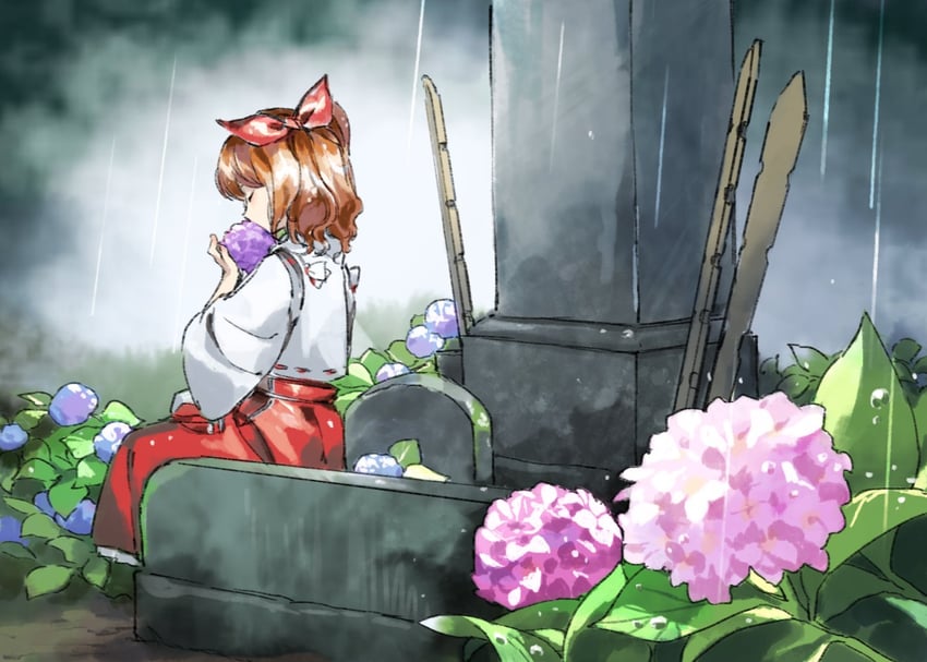 blonde shrine maiden from a future era (touhou and 1 more) drawn by kaigen_1025