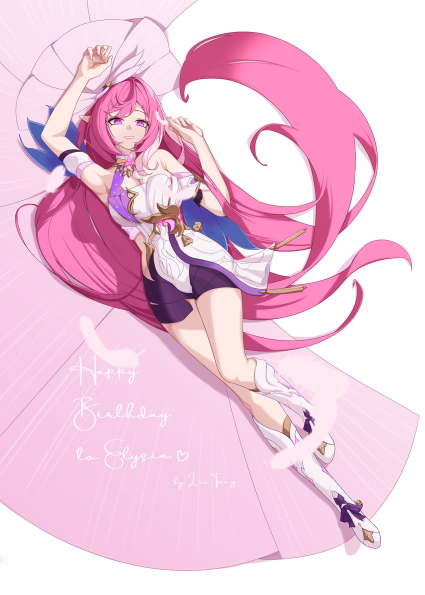 elysia (honkai and 1 more) drawn by zero-two0202