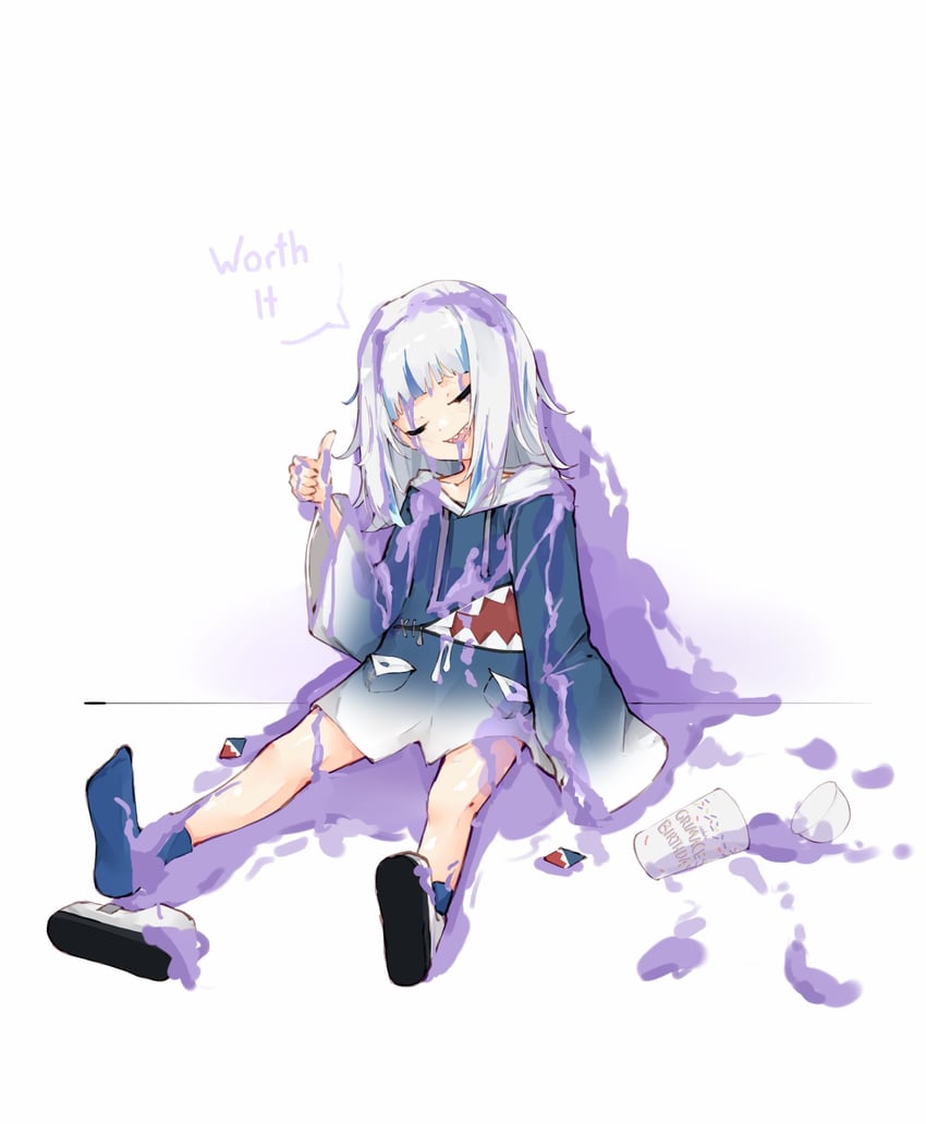gawr gura (hololive and 1 more) drawn by ma_draws