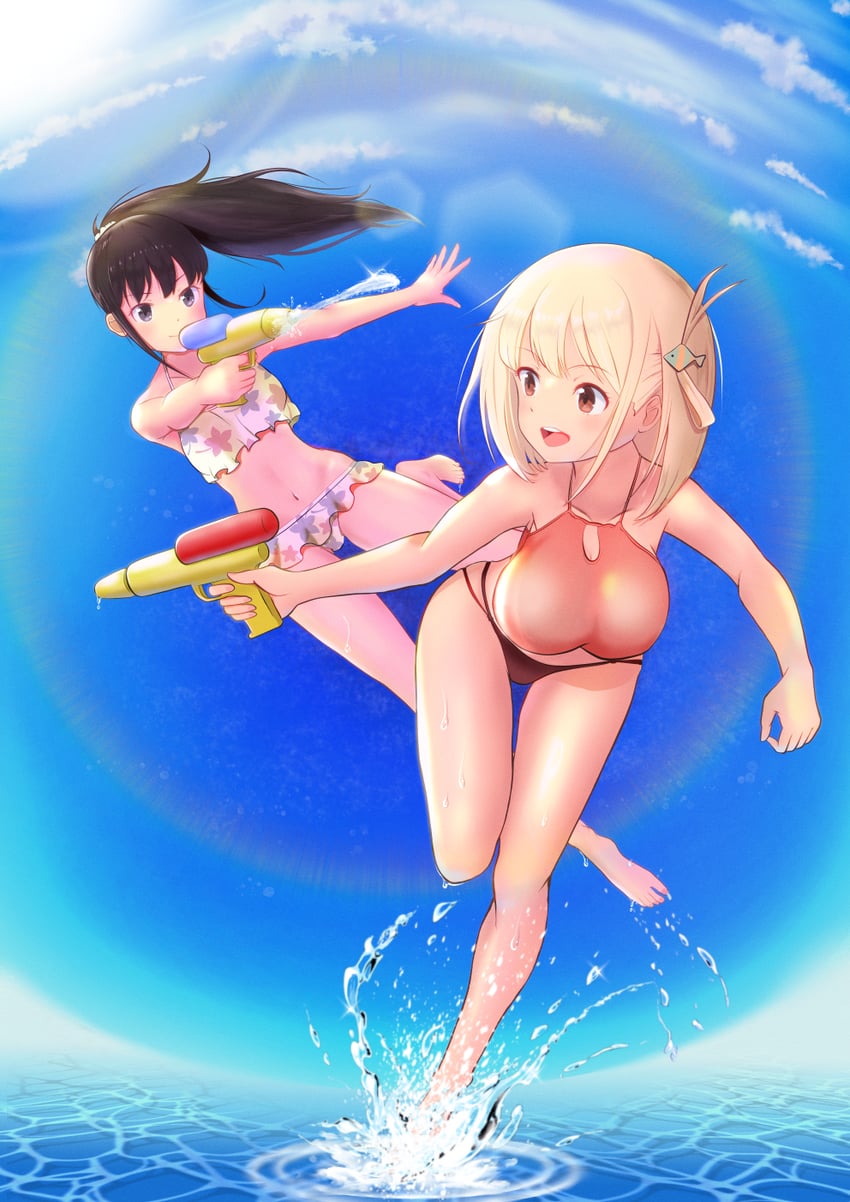 nishikigi chisato and inoue takina (lycoris recoil) drawn by kita_(kita_2021)