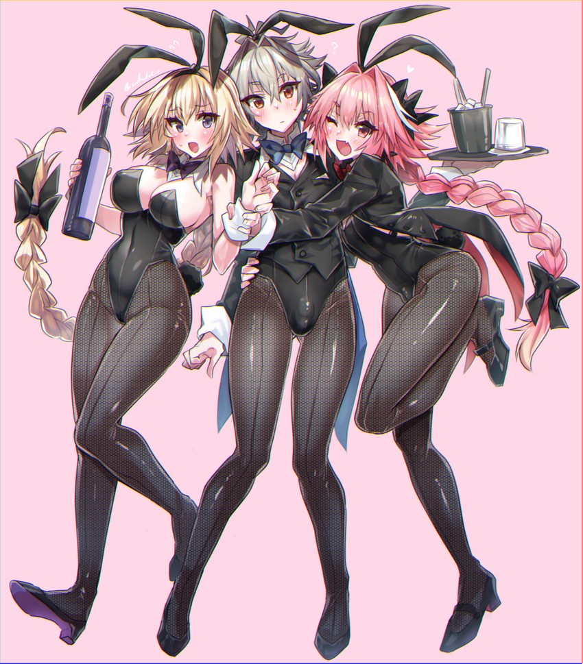 jeanne d'arc, astolfo, and sieg (fate and 1 more) drawn by haoro