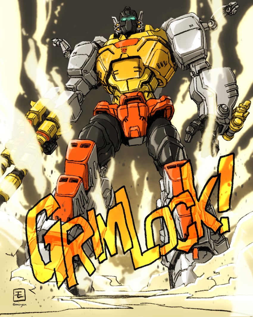 grimlock (transformers and 1 more) drawn by moyan
