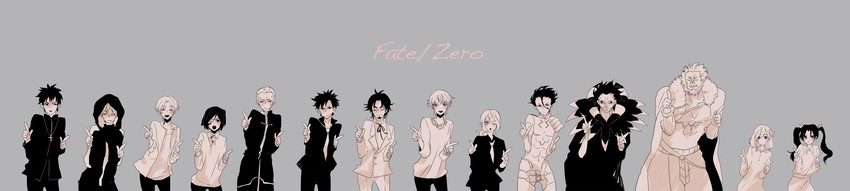 artoria pendragon, saber, tohsaka rin, matou sakura, kotomine kirei, and 10 more (fate and 2 more) drawn by hinatsu