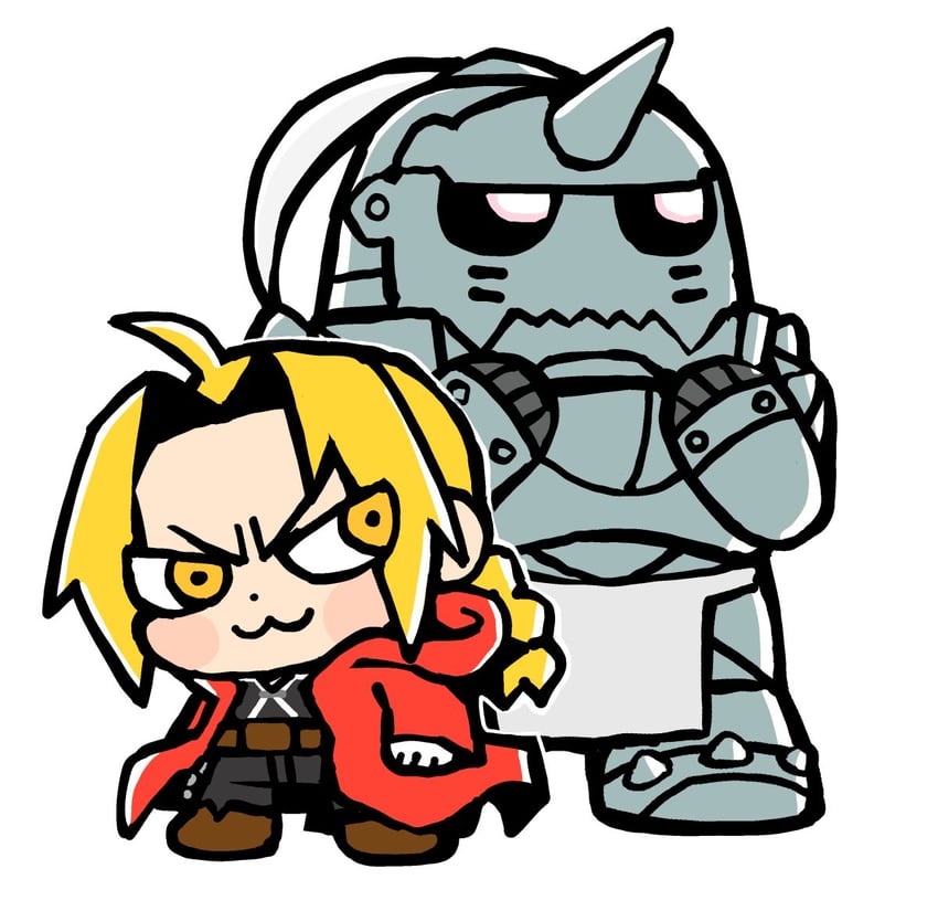 edward elric and alphonse elric (fullmetal alchemist) drawn by bkub